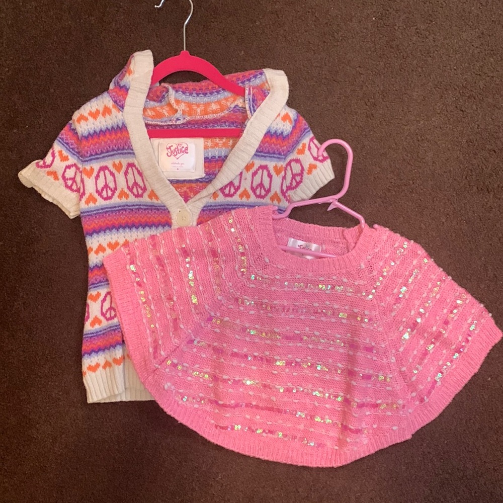 LIKE NEW Girls Sweater AND cute shaw